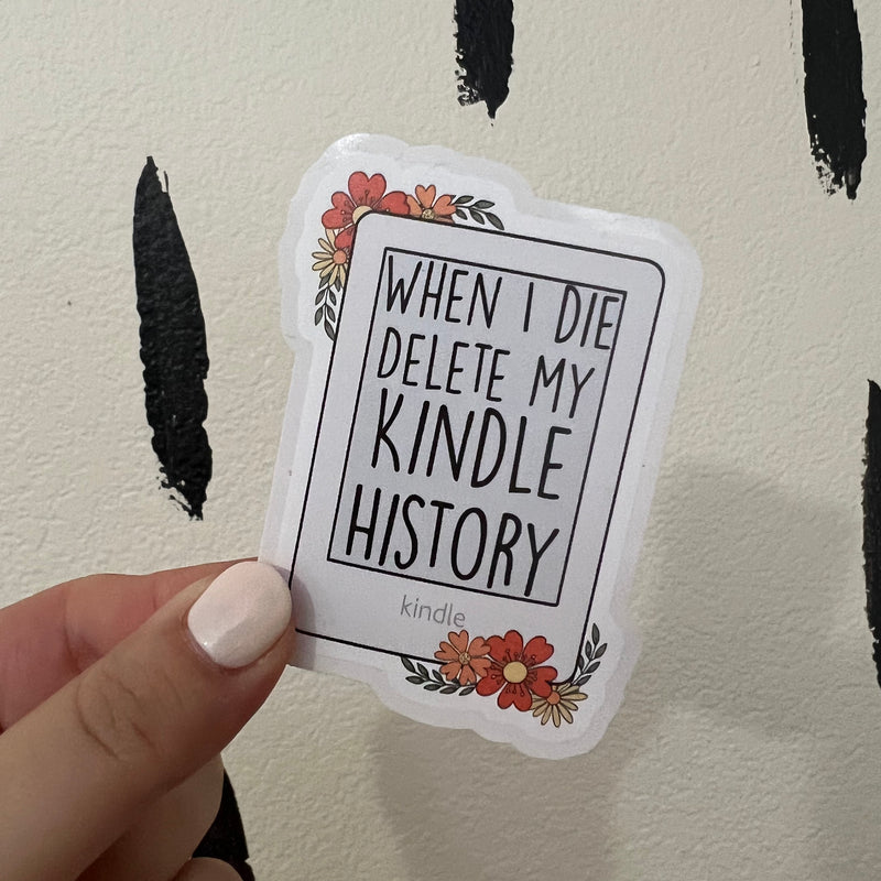 Delete My Kindle History Sticker