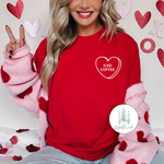 Iced Coffee Candy Heart ADULT VDAY TEE