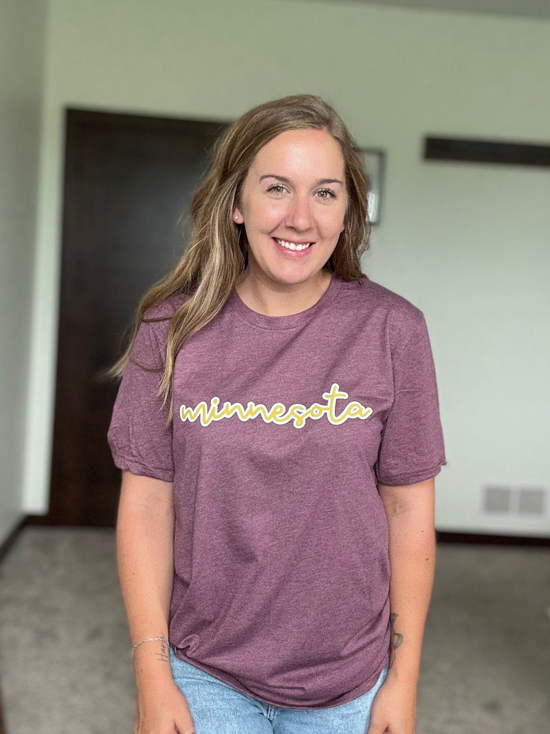 Maroon Minnesota T-Shirt