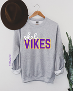 Grey Purple and Gold V!kes Sweatshirt
