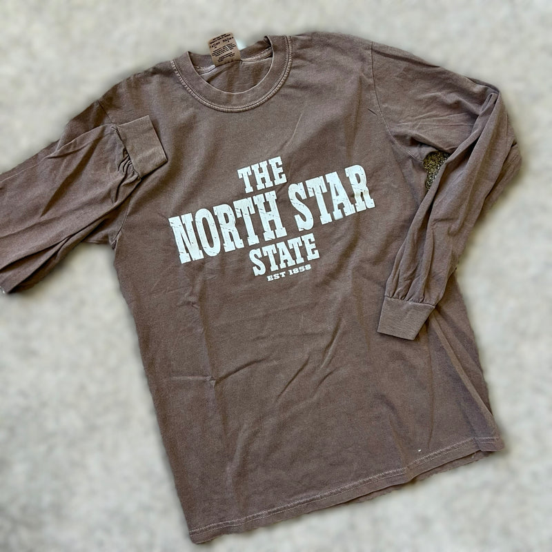 North Star State on Espresso Long Sleeve