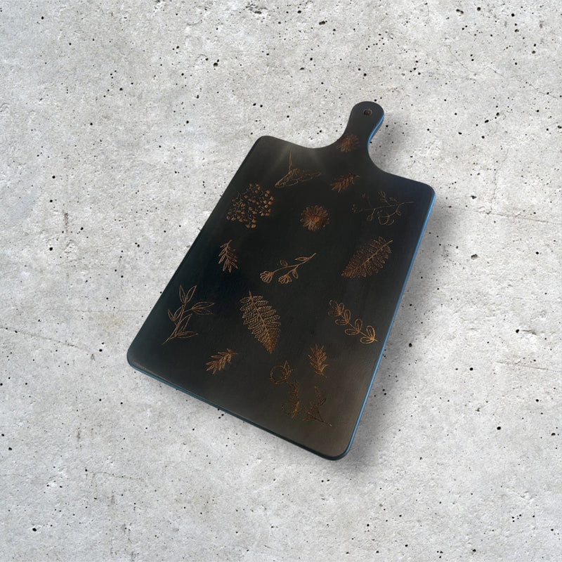 Engraved Board -Floral Black Board