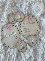Bow Birth Announcement Sign