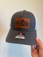 Best Dad By Par Leather Patch Hat