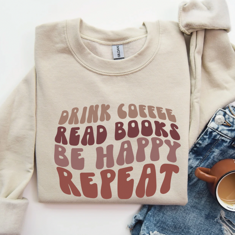 Drink Coffee Read Books Crewneck