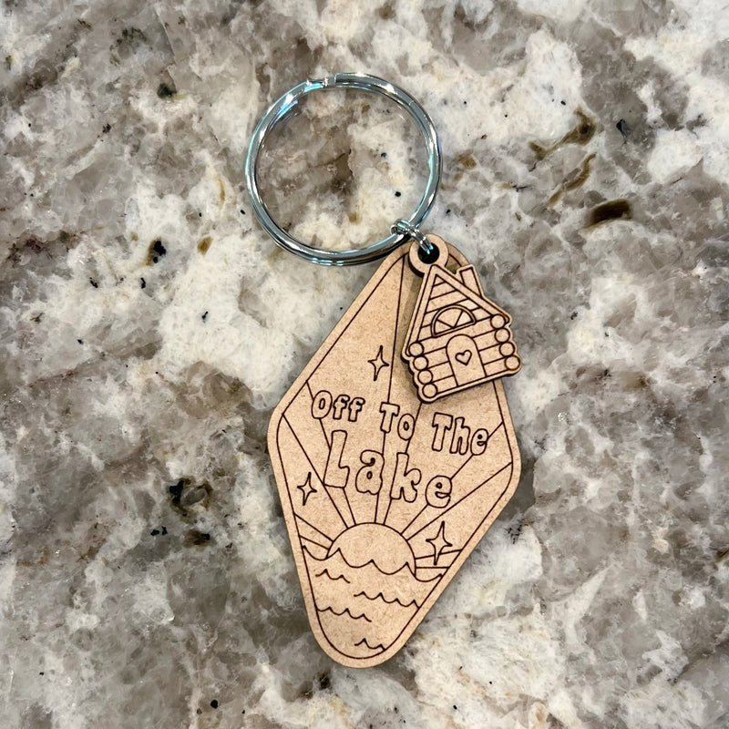 Off to the Lake Keychain
