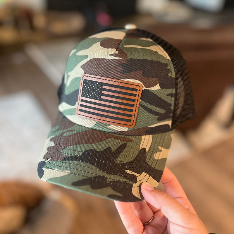 Camo American Flag Hat