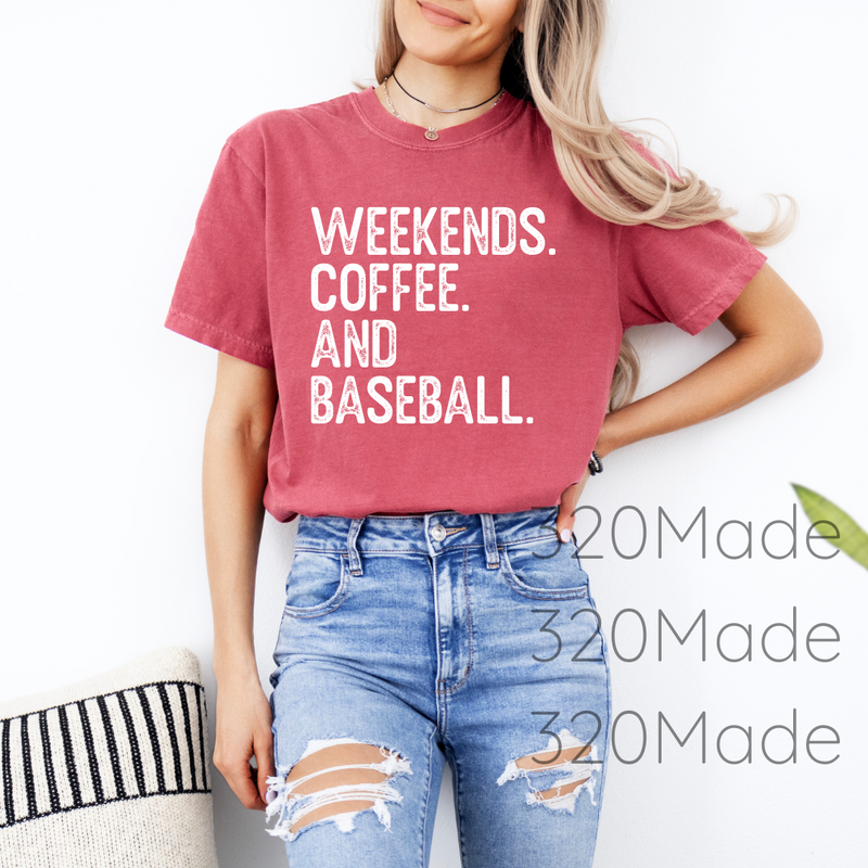 Weekends Coffee Baseball (White Design)