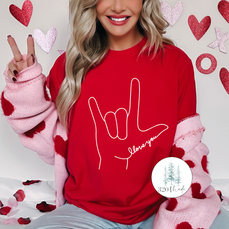 I Love You Sign ADULT VDAY TEE