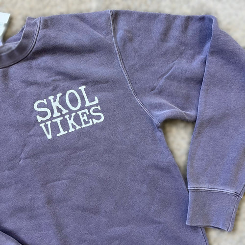 SK0L Pocket Pigment Purple Crewneck