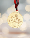 Merry and Bright 2025 Ornament