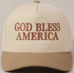 God Bless America Embroidered Trucker Hat