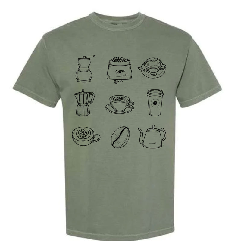 Coffee Doodles Tee