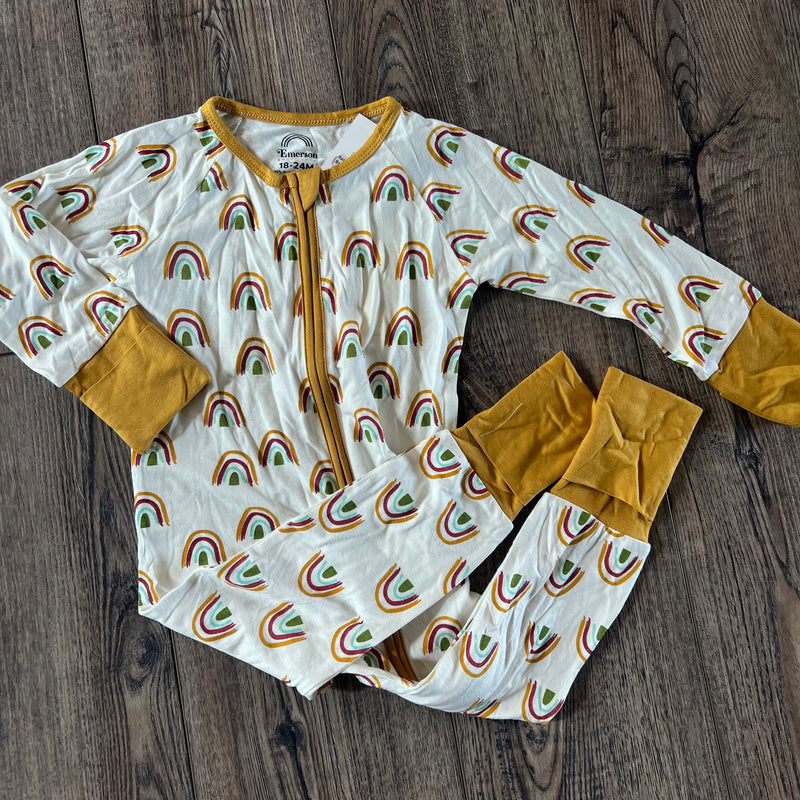 BAMBOO boho rainbow 1 piece pajamas