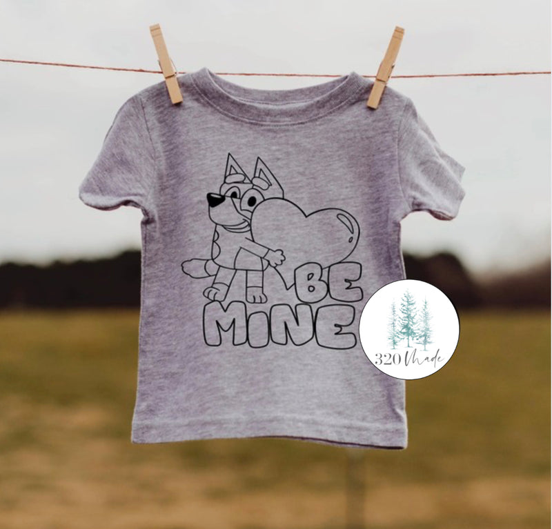 Be Mine BluE Kids VDAY TEE