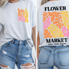 Flower Market Front and Back Design Shirt