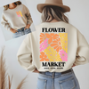 Flower Market with front and back design Crewneck