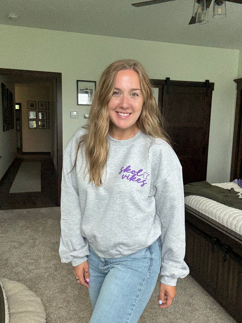 Script Grey CROPPED Crewneck
