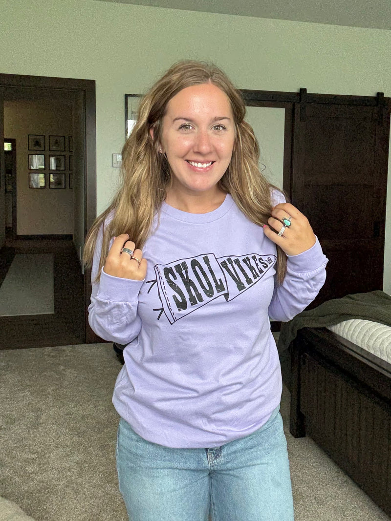 Purple and Black Banner LONG SLEEVE