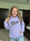 Purple and Black Banner Hoodie
