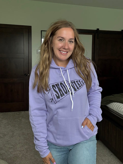 Purple and Black Banner Hoodie